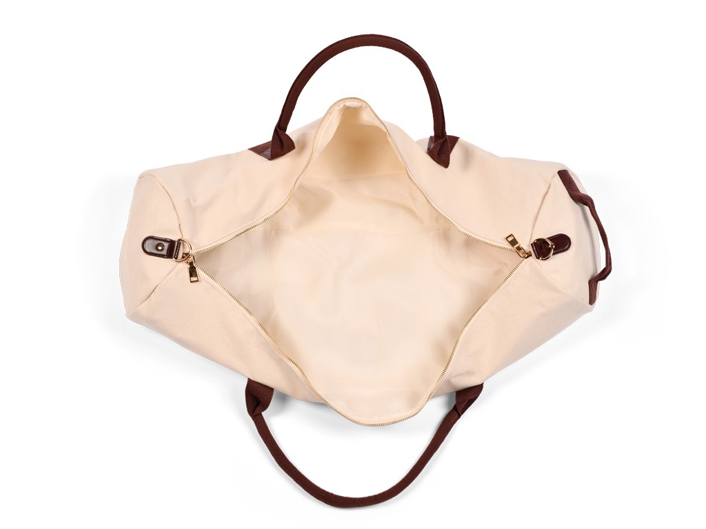 Sac à Tapis de Yoga Baroudeur Coton Bio et Cuir végan - Écru 20 cm x 70 cm