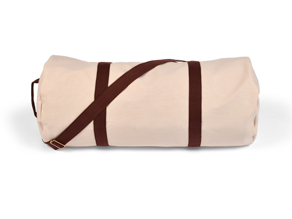 Sac à Tapis de Yoga Baroudeur Coton Bio et Cuir végan - Écru 30 cm x 70 cm