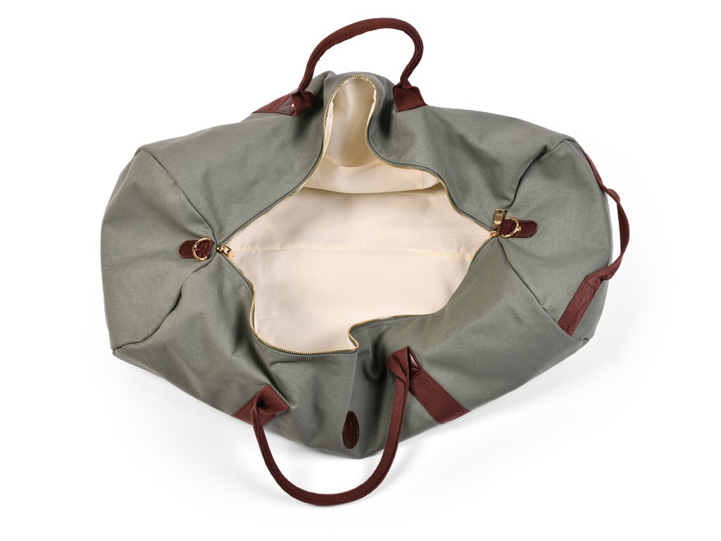 Sac à Tapis de Yoga Baroudeur Coton Bio et Cuir végan - Kaki 30 cm x 70 cm