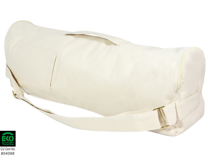 Borsa Porta Tappetino Yoga Eco In Cotone E Lino – 70 Cm, Con Grandi Tasche E Tracolla Regolabile, Sostenibile E Resistente