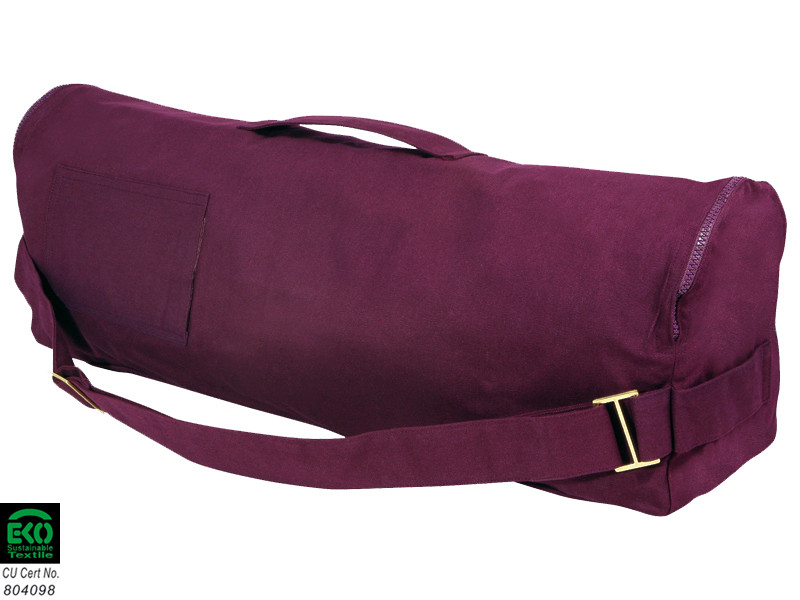 Sac à tapis de yoga Chic et Cool 100% Coton Bio 70cm x 17cm Prune
