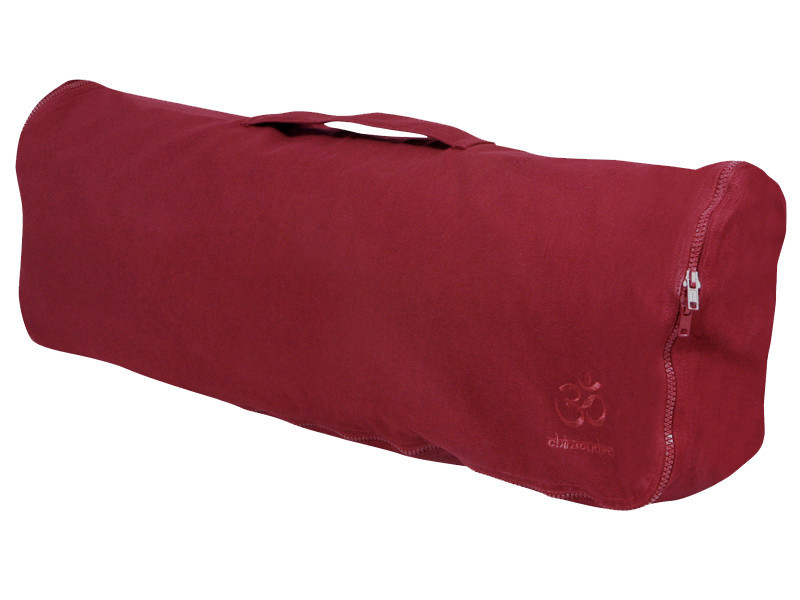 Sac à tapis de yoga Chic et Cool 100% Coton Bio 70cm x 17cm Bordeaux