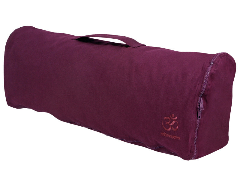 Sac à tapis de yoga Chic et Cool 100% Coton Bio 70cm x 17cm Prune