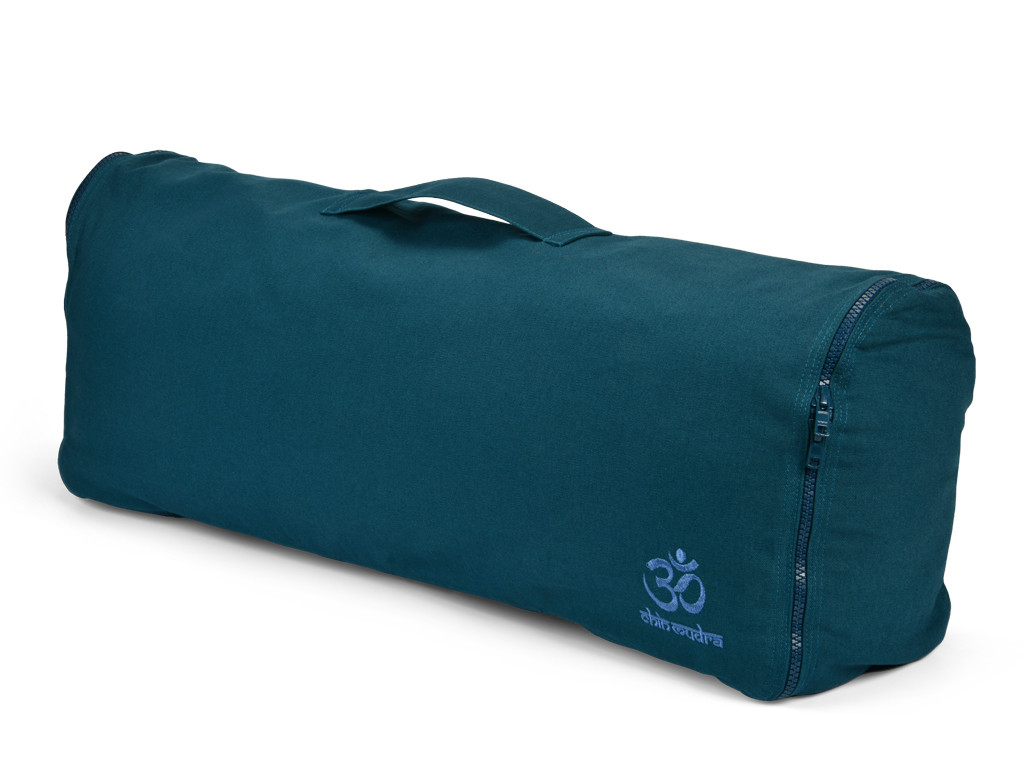 Sac à tapis de yoga Chic et Cool 100% Coton Bio 70cm x 17cm Bleu canard