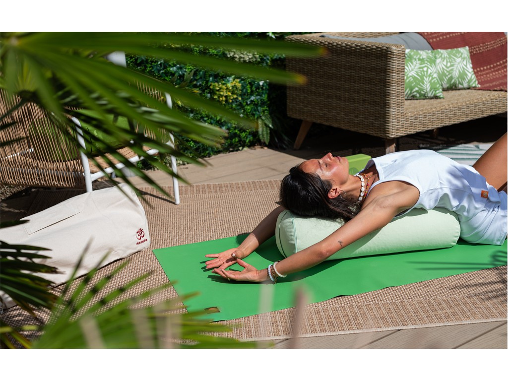 Sac à tapis de yoga Chic et Cool 100% Coton Bio 70cm x 17cm Blanc