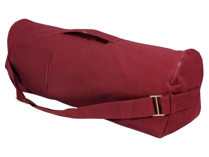 Sac à tapis de yoga Chic et Cool 100% Coton Bio 92cm x 17cm Bordeaux