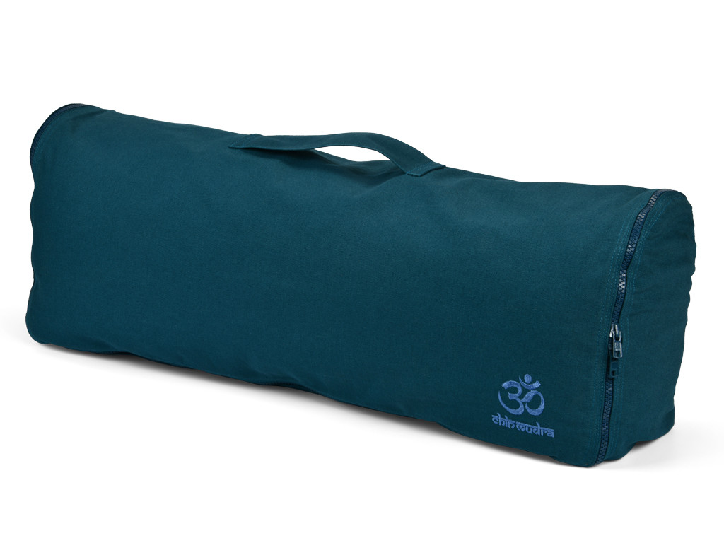 Bolsa para esterilla de yoga elegante y moderna, 100 % algodón orgánico, 92 cm x 17 cm Azul verdoso