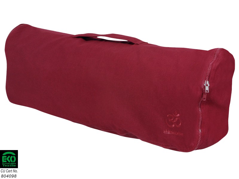 Schicke und stylische Yogamattentasche aus 100 % Bio-Baumwolle, 92 cm x 17 cm Bordeaux