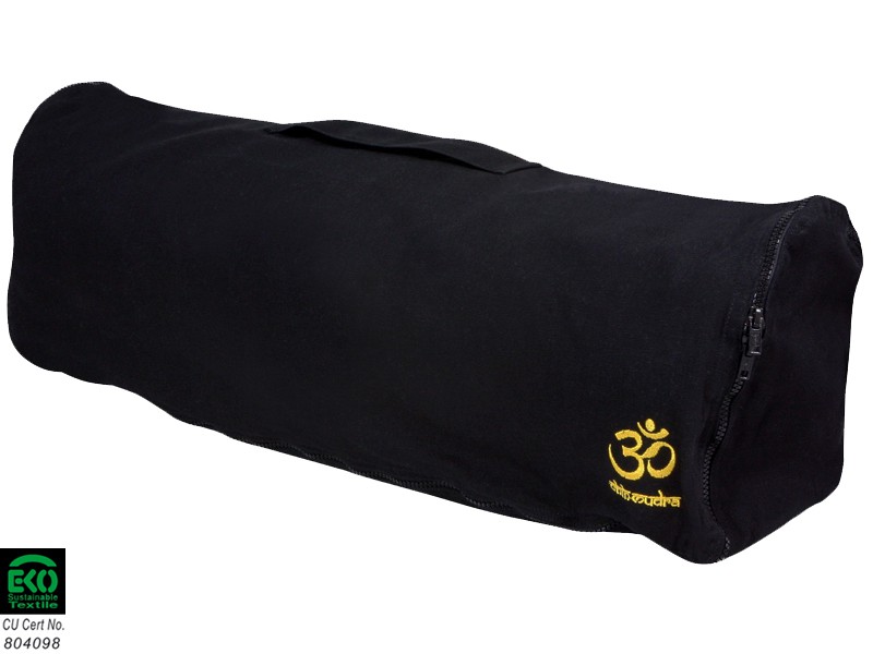 Schicke und stylische Yogamattentasche aus 100 % Bio-Baumwolle, 92 cm x 17 cm Schwarz