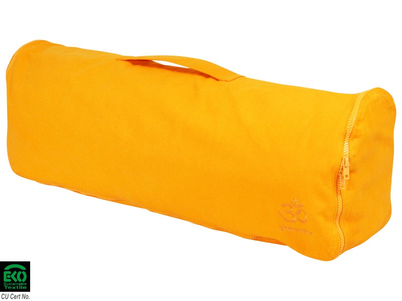 Sac à tapis de yoga Chic et Cool 100% Coton Bio 82cm x 17cm Orange Safran
