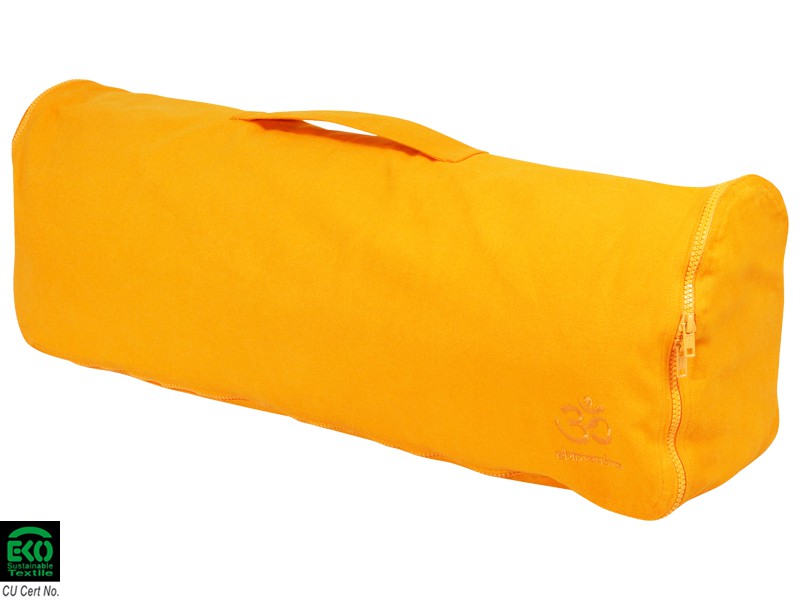 Sac à tapis de yoga Chic et Cool 100% Coton Bio 92cm x 17cm Orange Safran