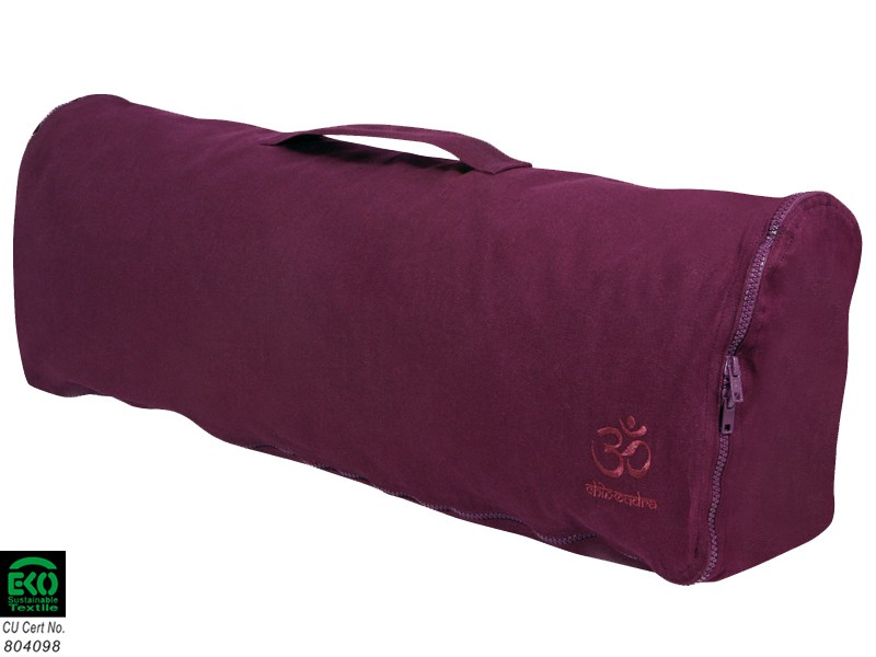 Sac à tapis de yoga Chic et Cool 100% Coton Bio 92cm x 17cm Prune