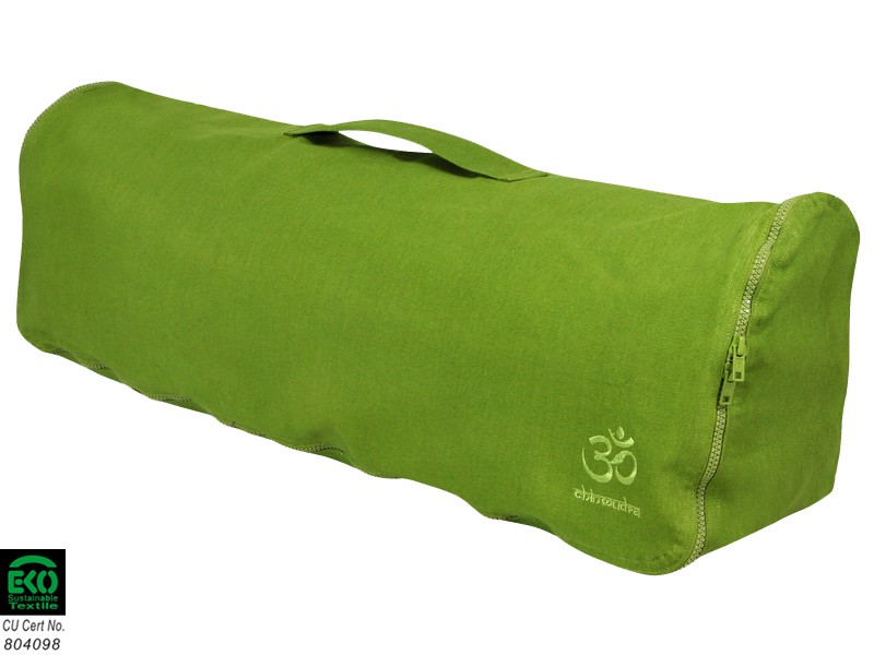 Borsa per tappetino yoga chic e cool in cotone biologico al 100%, 92 cm x 17 cm Verde