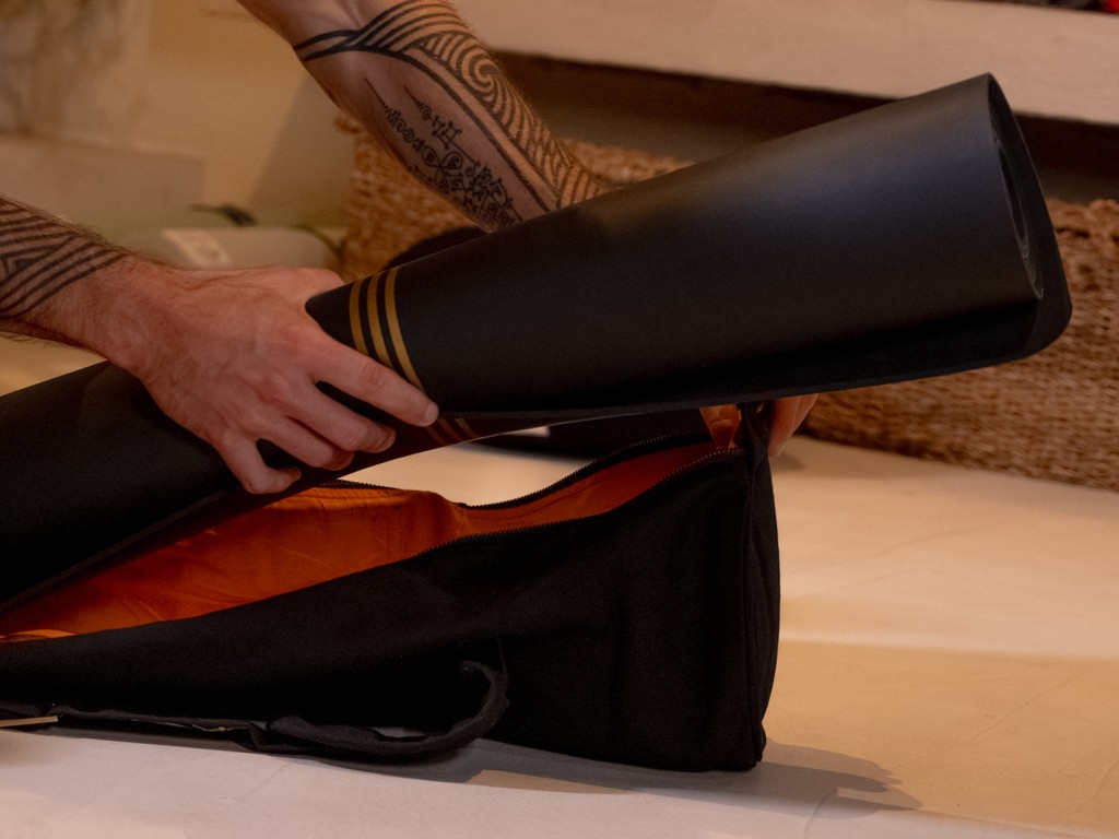 Organic large Yoga Mat Bag 72cm X 18cm Black