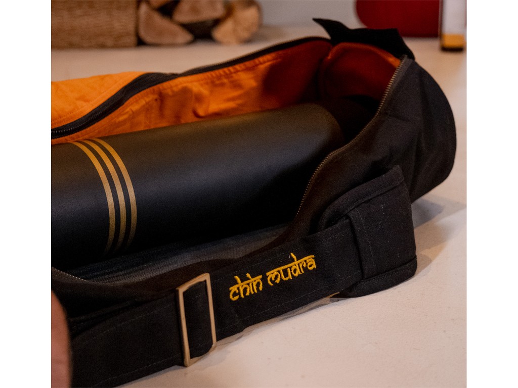 Bolsa Orgánica para Esterilla de Yoga grande 72cm X 18cm Negro