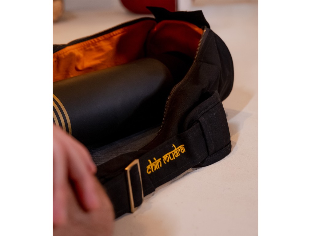 Organic large Yoga Mat Bag 72cm X 18cm Black