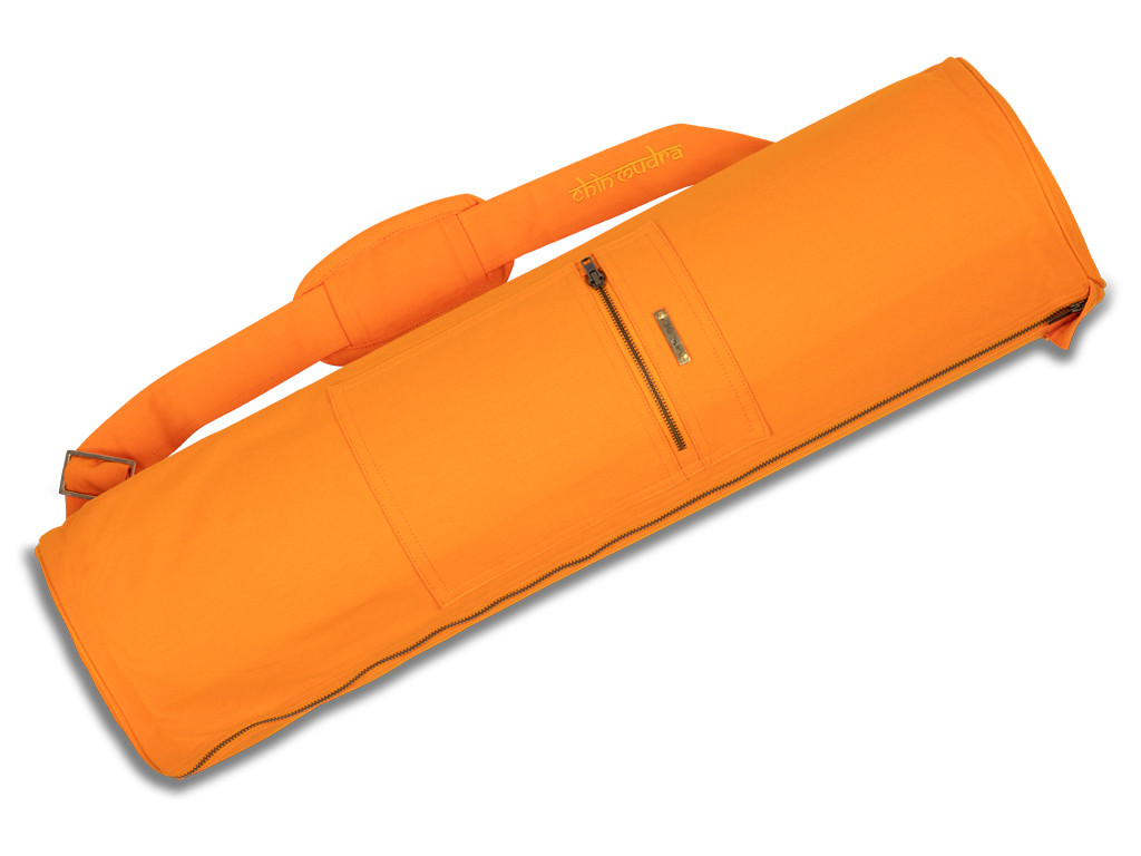 Organic large Yoga Mat Bag 72cm X 18cm Saffron