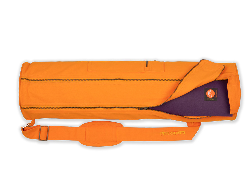 Organic large Yoga Mat Bag 72cm X 18cm Saffron