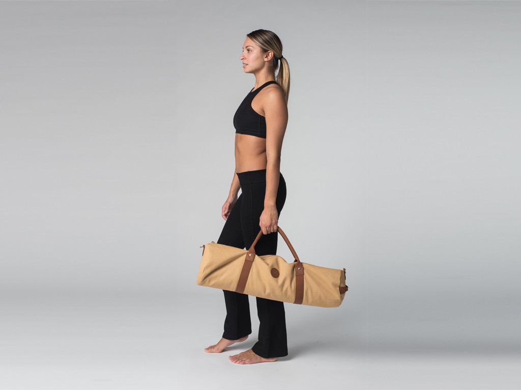 Bolso de Yoga Navy - Color algodón arena 70cm x 20 cm