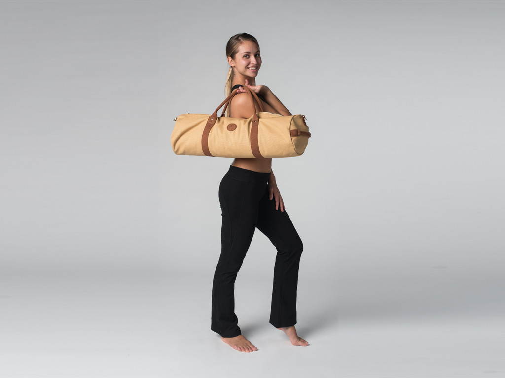 Bolso de Yoga Navy - Color algodón arena 70cm x 20 cm