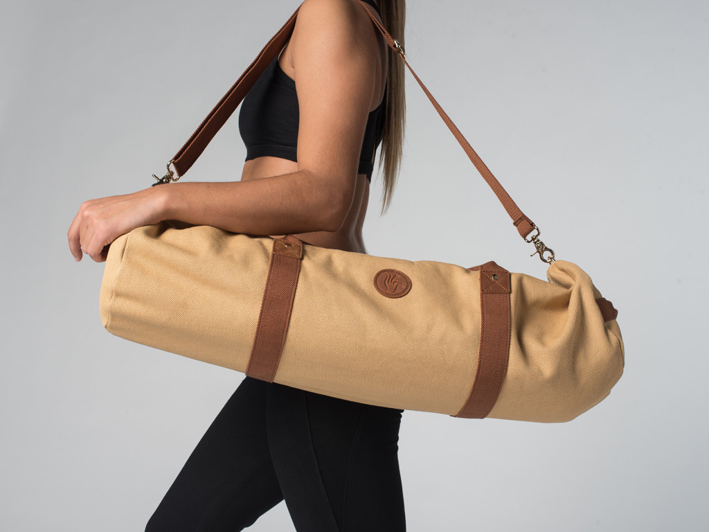 Bolso de Yoga Navy - Color algodón arena 70cm x 20 cm
