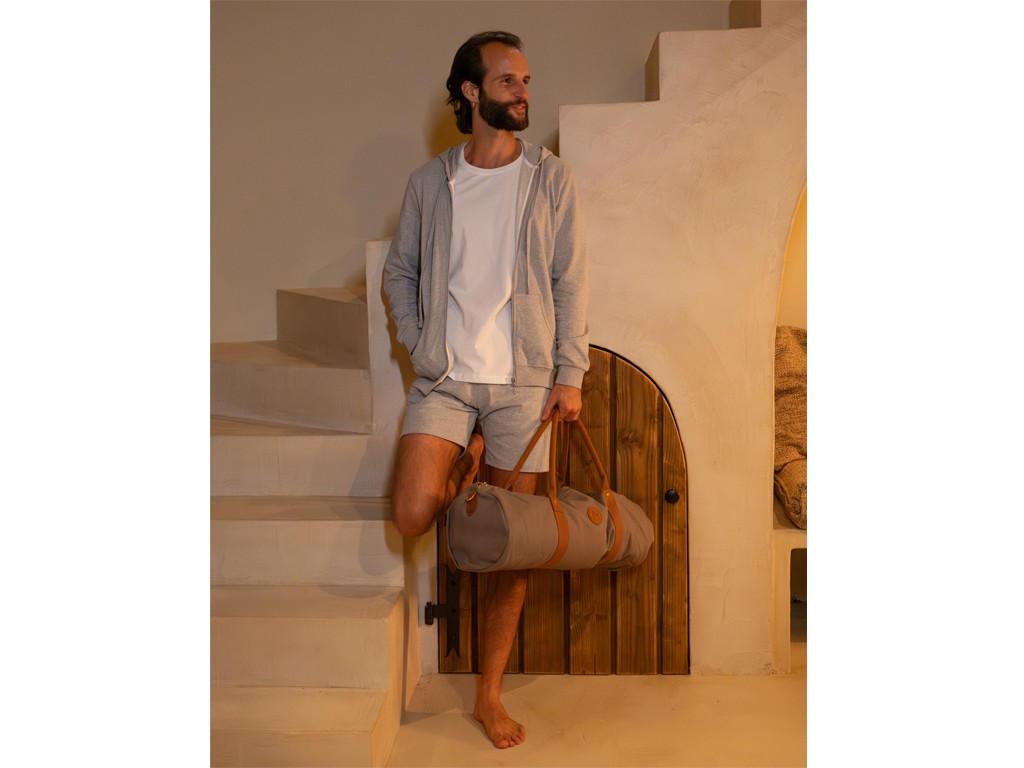 Sac à tapis de yoga Navy Bag - Coton Taupe 70cm x 20 cm