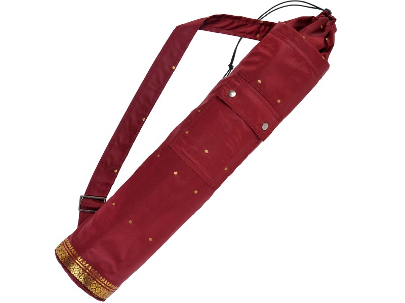 Sac à tapis de yoga Saree 71 cm x 15 cm Bordeaux