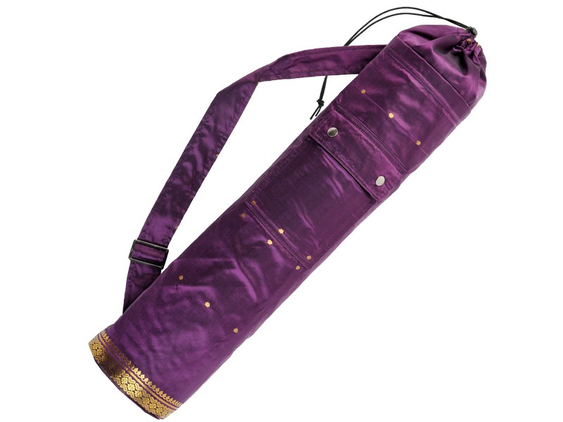 Bolsa Saree para esterilla de yoga - 71 cm x 15 cm Ciruela