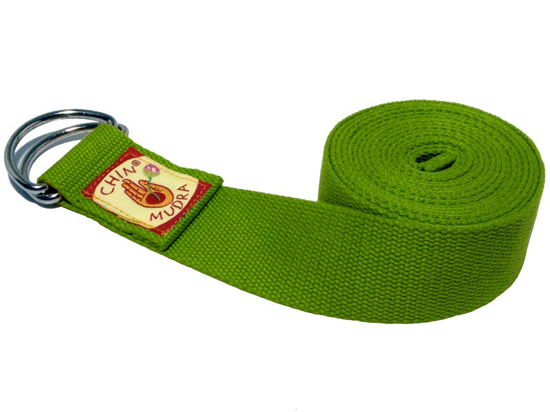Sangle de yoga 100% coton Bio boucle 1/2 lune Vert