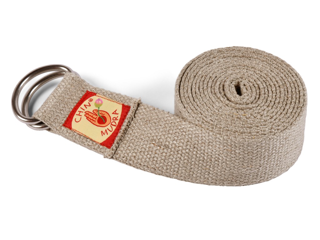 Sangle de yoga Chanvre naturel Bio - Boucle 1/2 lune Chanvre Naturel