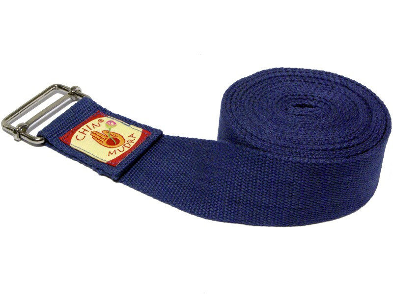 Sangle de yoga coton Bio boucle rectangulaire Bleu