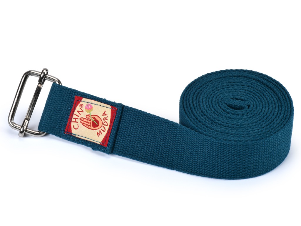 Sangle de yoga coton Bio boucle rectangulaire Bleu