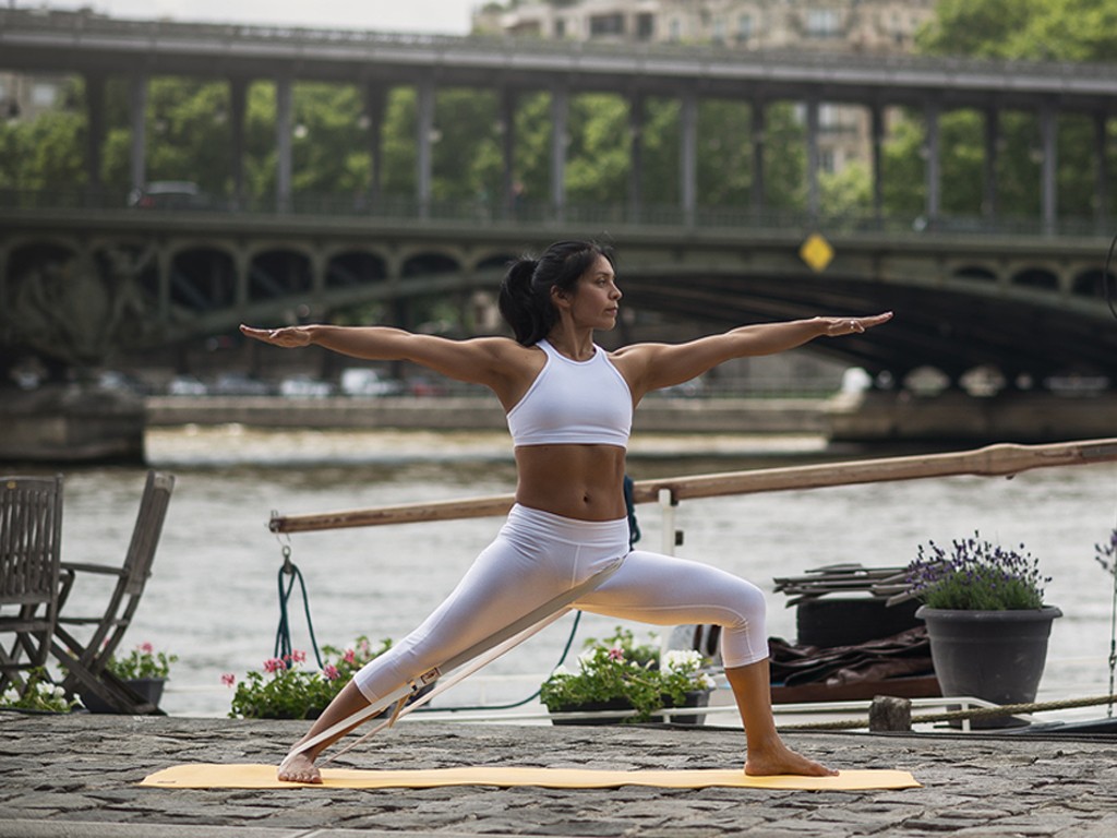 Sangle de yoga Iyengar double boucle 100% Bio 3cm x 250cm