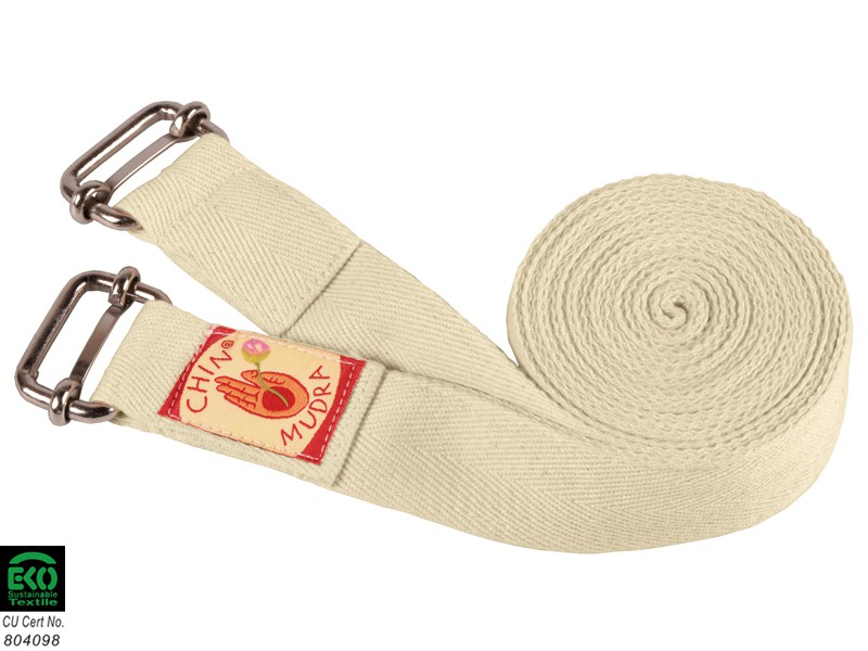 Sangle de yoga Iyengar double boucle 100% Bio 3cm x 250cm