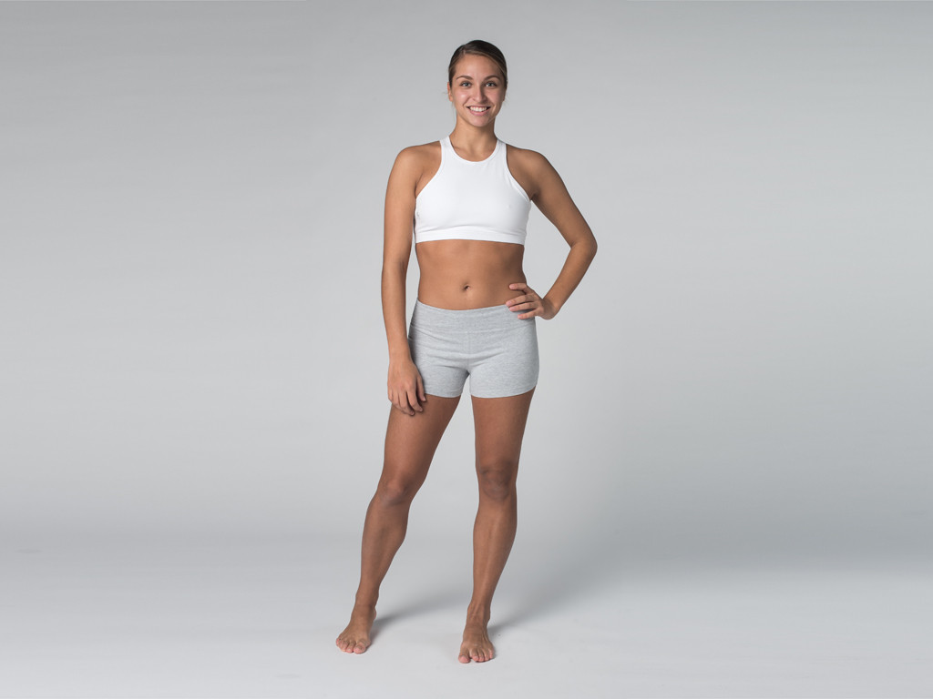 Short de yoga 95% coton Bio et 5% Lycra Gris - Fin de Serie