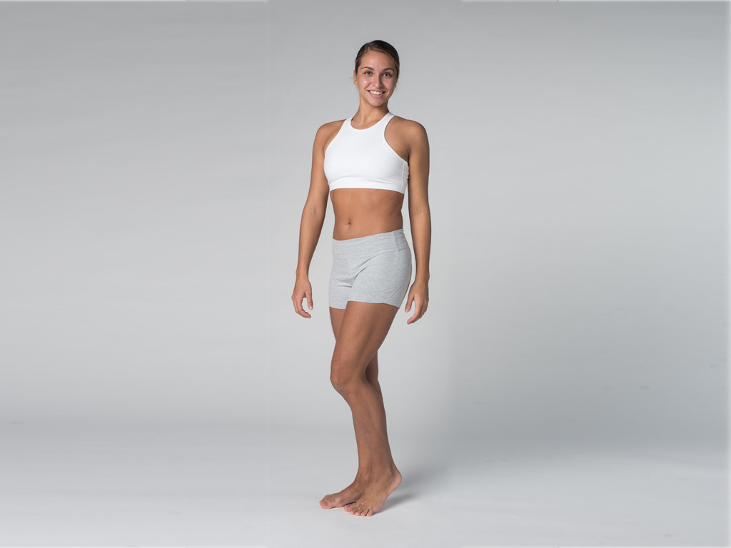 Short de yoga 95% coton Bio et 5% Lycra Gris - Fin de Serie