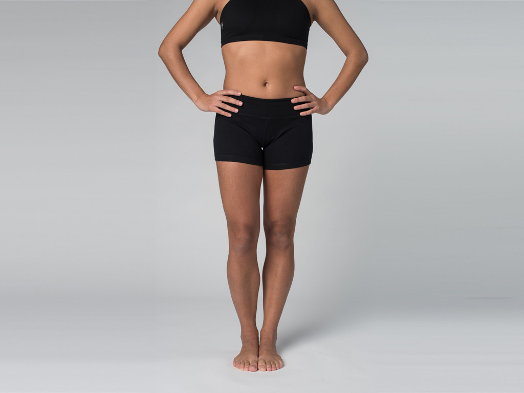Short de yoga 95% coton Bio et 5% Lycra Noir - Fin de Serie