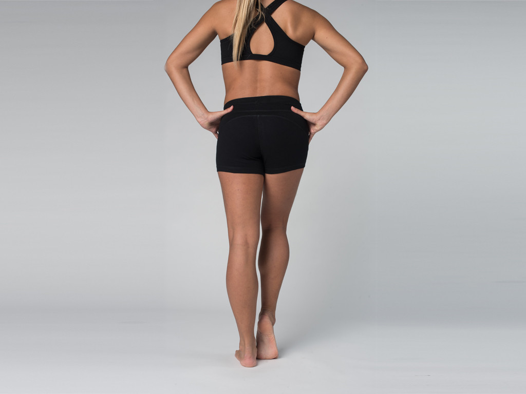 Short de yoga 95% coton Bio et 5% Lycra Noir - Fin de Serie