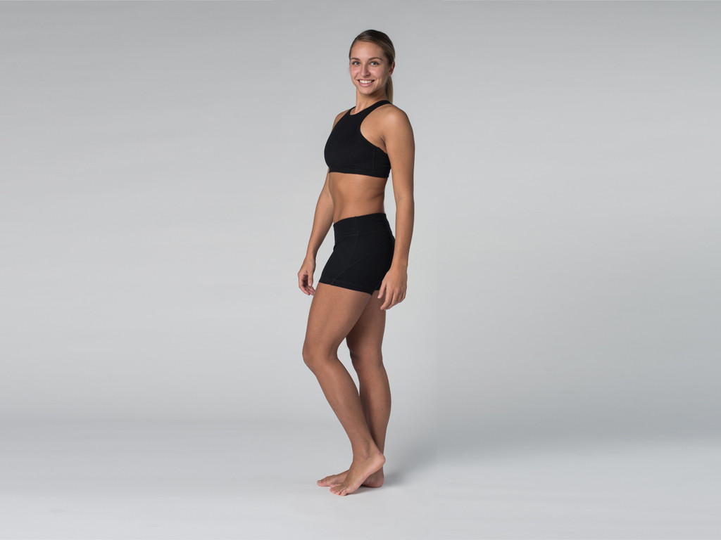 Short de yoga 95% coton Bio et 5% Lycra Noir - Fin de Serie