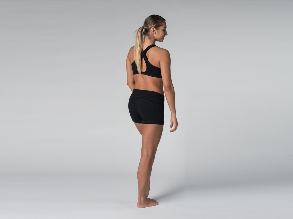 Short de yoga 95% coton Bio et 5% Lycra Noir - Fin de Serie