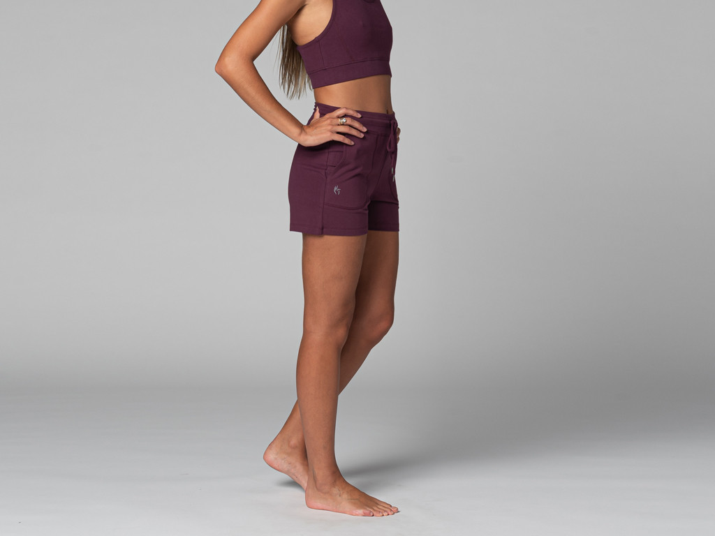 Coole Yoga-Shorts – Bio Pflaume