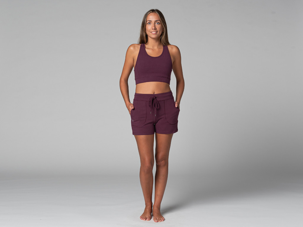 Coole Yoga-Shorts – Bio Pflaume