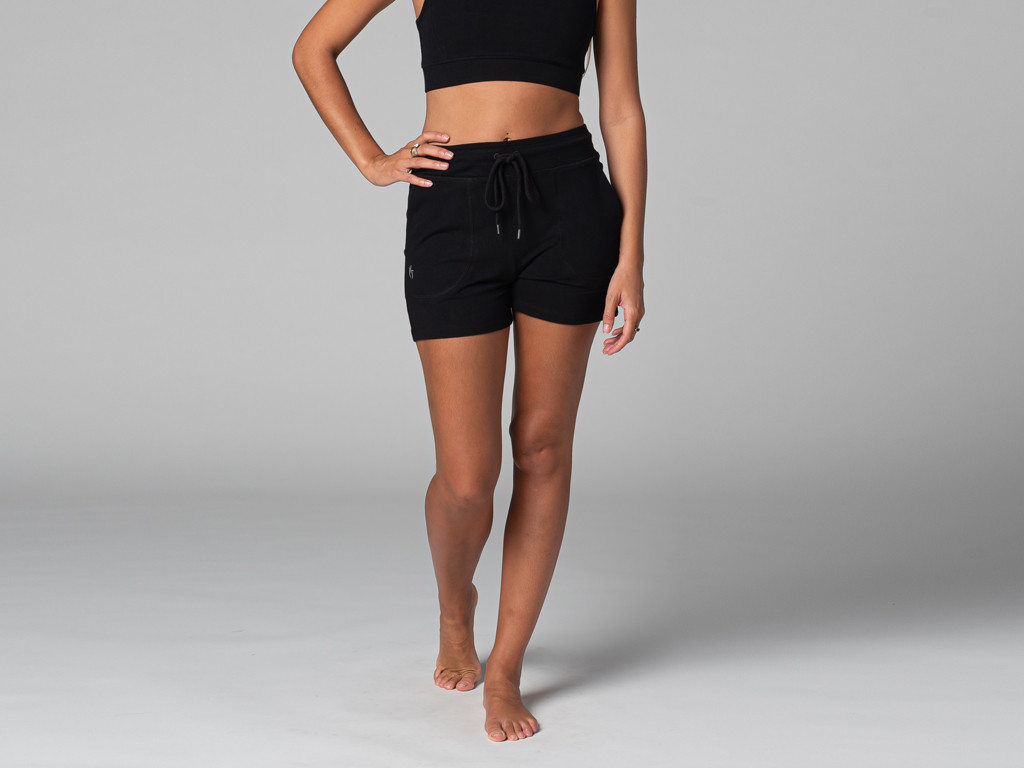 Shorts de ioga legais - orgânicos Preto