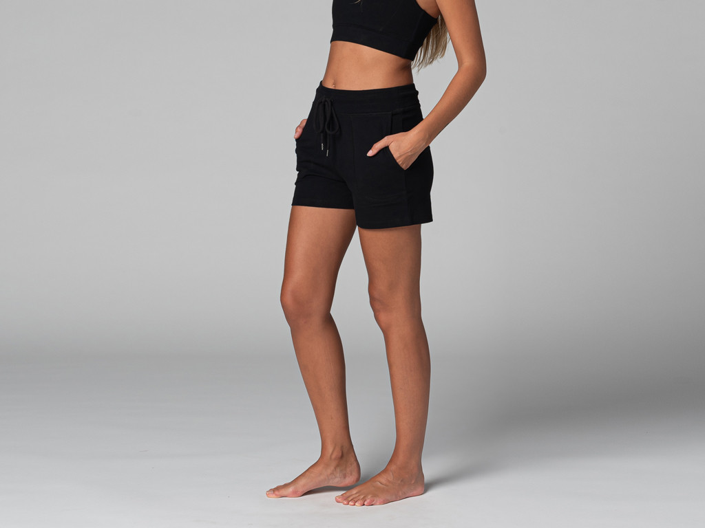 Fantastici pantaloncini da yoga - biologici Nero