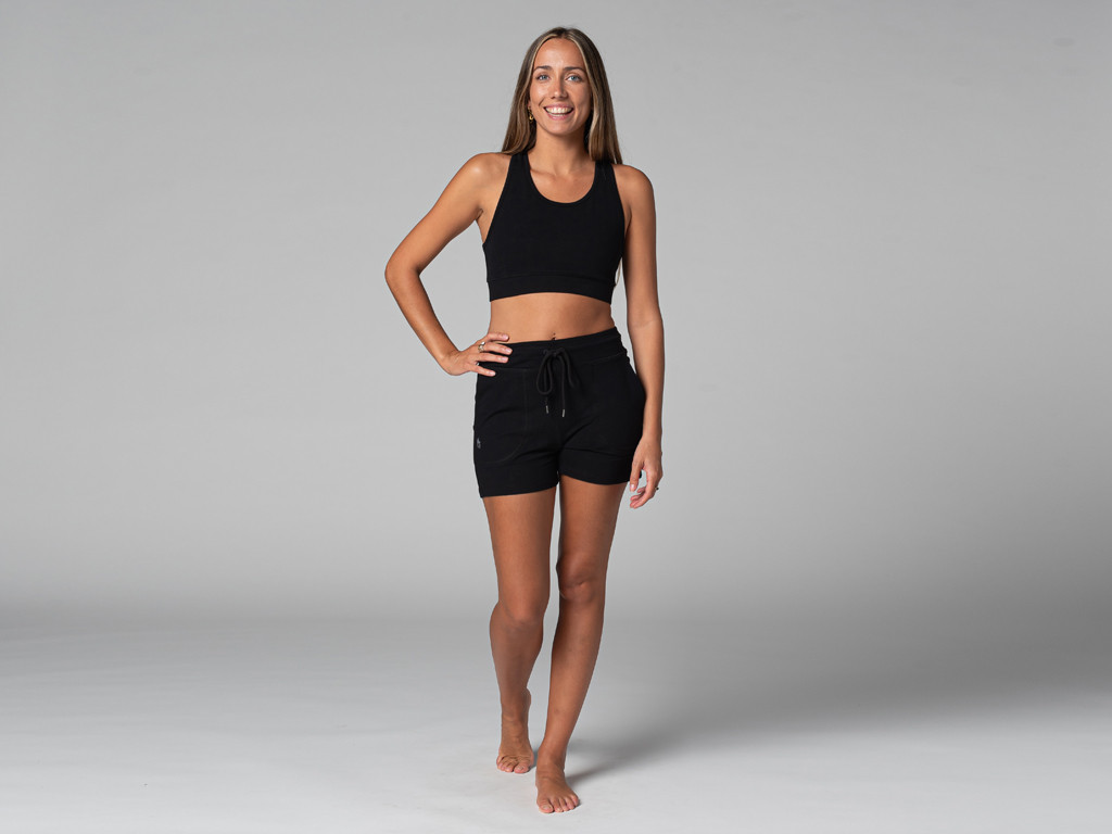 Shorts de ioga legais - orgânicos Preto