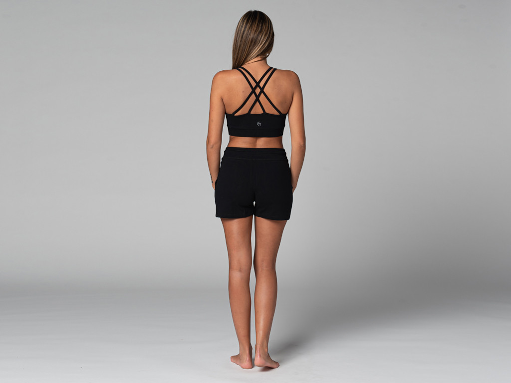Fantastici pantaloncini da yoga - biologici Nero