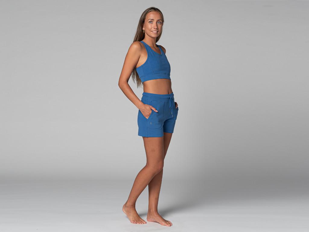 Short de yoga Cool - Bio Bleu Chaud