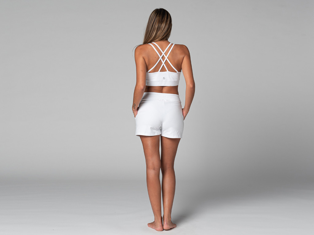 Short de yoga Cool - Bio Blanc
