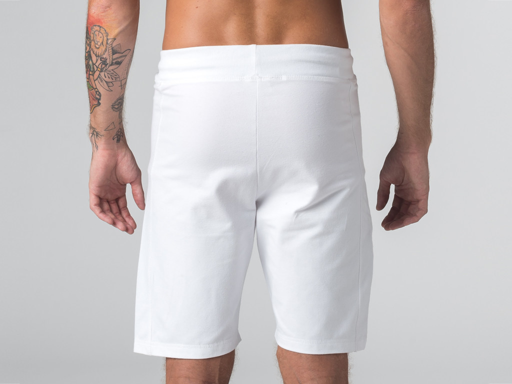 Short de yoga homme - Coton Bio Blanc - Fin de Serie