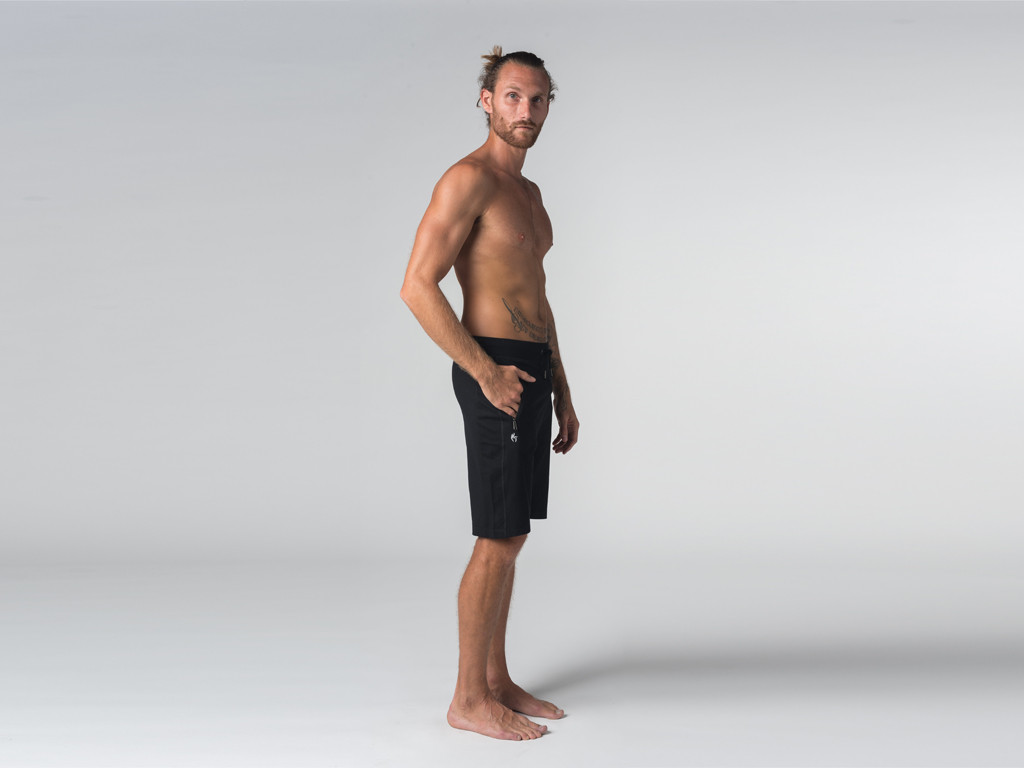 Short de yoga homme - Coton Bio Noir - Fin de Serie